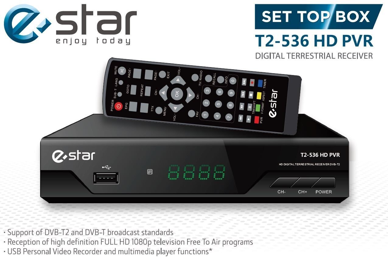 eStar T2-536 HD PVR kaina ir informacija | TV imtuvai (priedėliai) | pigu.lt