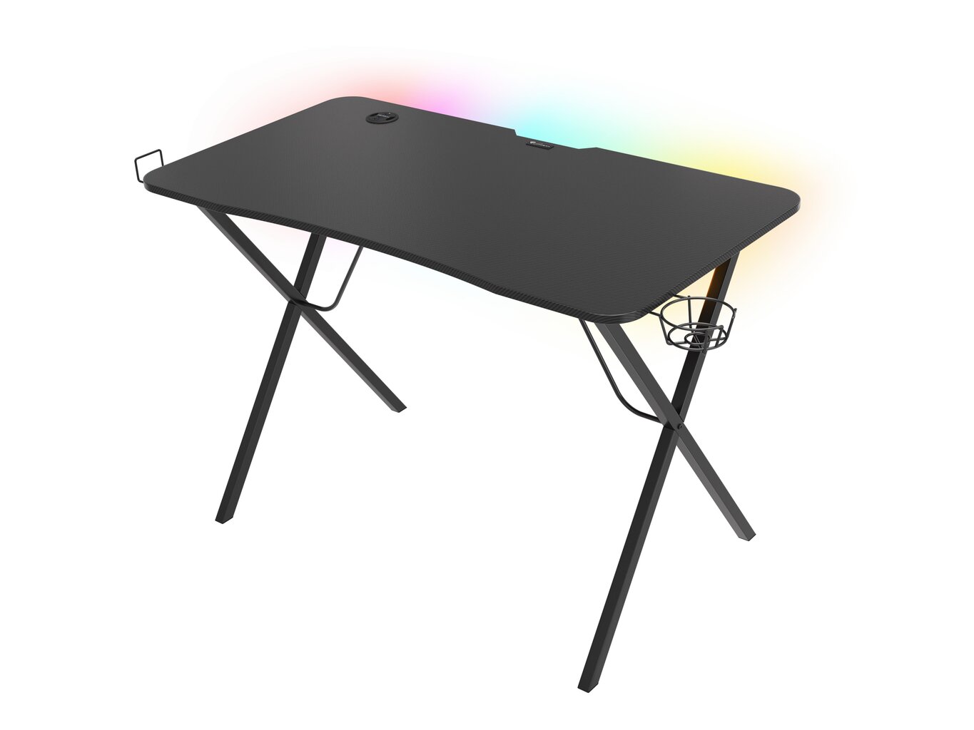 Žaidimų stalas Genesis Holm 200 RGB, juodas kaina ir informacija | Kompiuteriniai, rašomieji stalai | pigu.lt