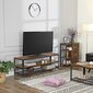 TV staliukas Songmics 140 cm, rudas/juodas kaina ir informacija | TV staliukai | pigu.lt