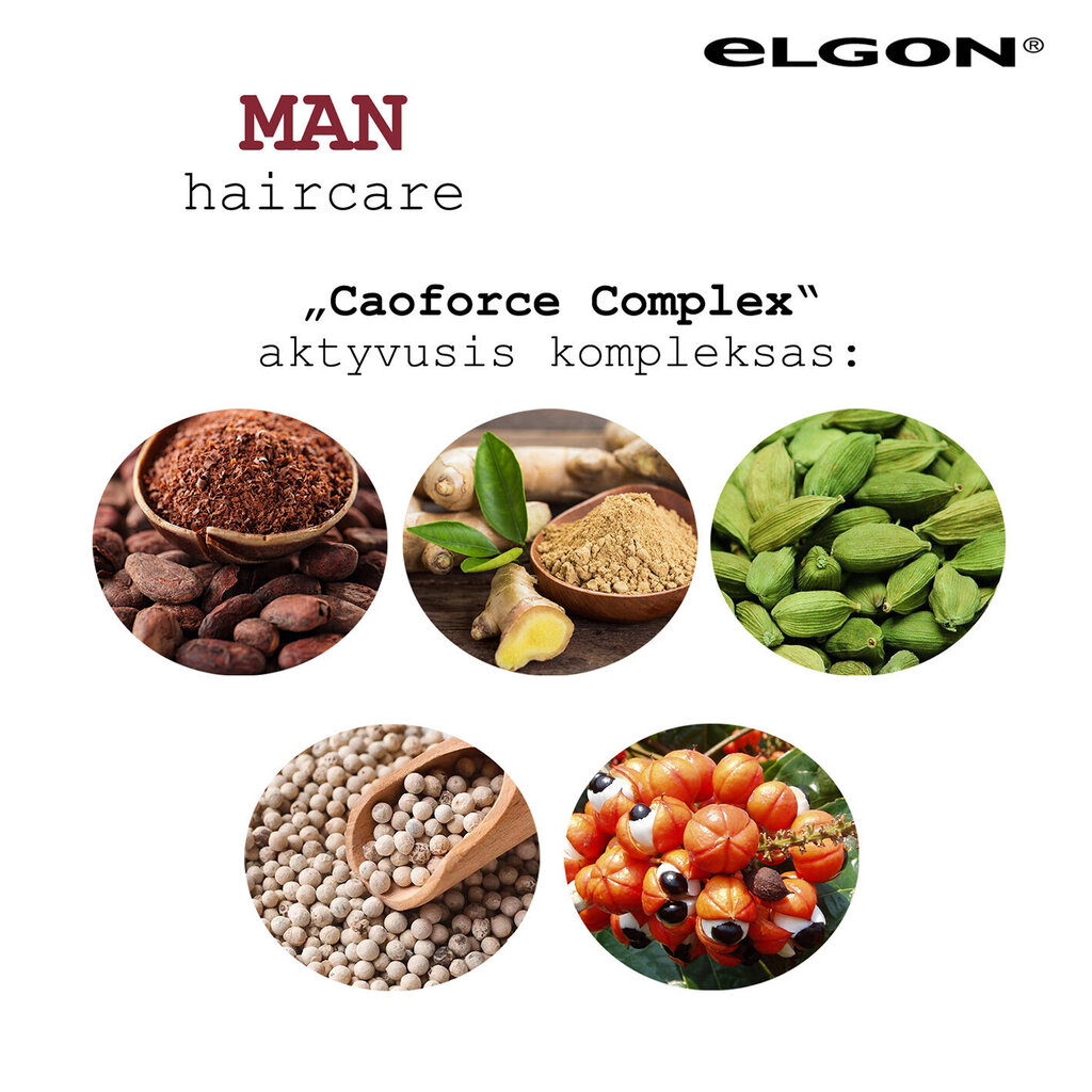 Plaukų dažai vyrams Elgon Man Ebony 150 ml, juoda kaina ir informacija | Plaukų dažai | pigu.lt