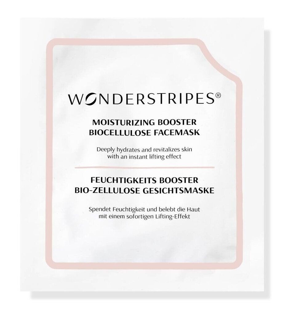 Drėkinamoji veido kaukė su hialurono rūgštimi ir kolagenu Wonderstripes Moisturizing Booster цена и информация | Veido kaukės, paakių kaukės | pigu.lt