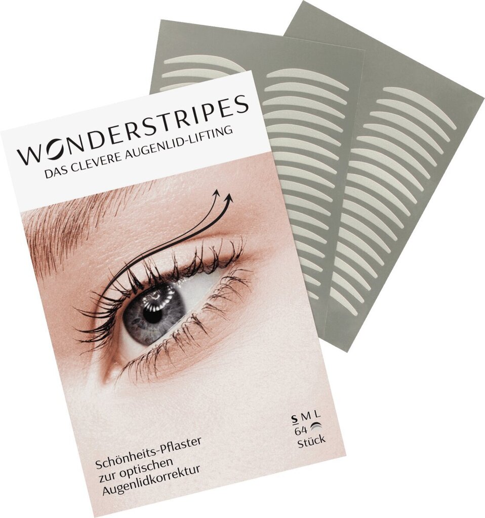 Akių vokų pakėlimo juostelės Wonderstripes S, 64 vnt. цена и информация | Veido kaukės, paakių kaukės | pigu.lt