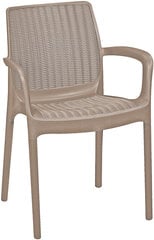 Стул Keter Bali, кремового цвета цена и информация | Садовые стулья, кресла, пуфы | pigu.lt