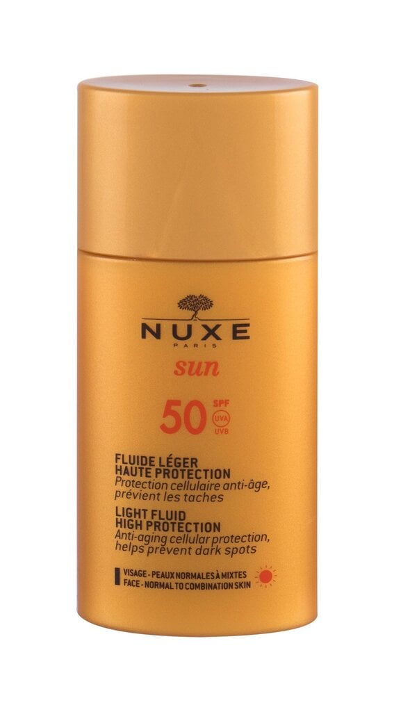 Stipriai nuo saulės sauganti priemonė Nuxe Sun Light Fluid High Protection SPF50, 50 ml kaina ir informacija | Kremai nuo saulės | pigu.lt