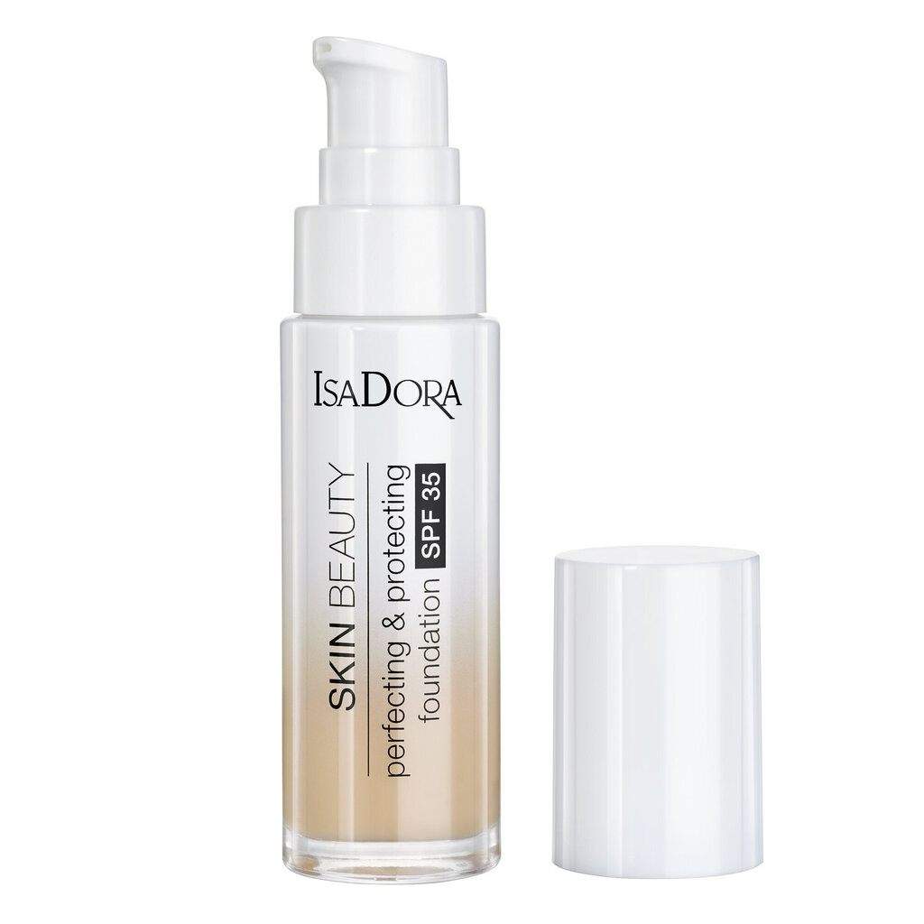 Makiažo pagrindas IsaDora Skin Beauty Perfecting & Protecting SPF35 30 ml, 02 Linen kaina ir informacija | Makiažo pagrindai, pudros | pigu.lt