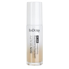 Makiažo pagrindas IsaDora Skin Beauty Perfecting & Protecting SPF35 30 ml, 02 Linen kaina ir informacija | Makiažo pagrindai, pudros | pigu.lt