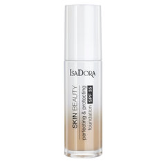 Makiažo pagrindas IsaDora Skin Beauty Perfecting & Protecting SPF35 30 ml, 04 Sand kaina ir informacija | Makiažo pagrindai, pudros | pigu.lt