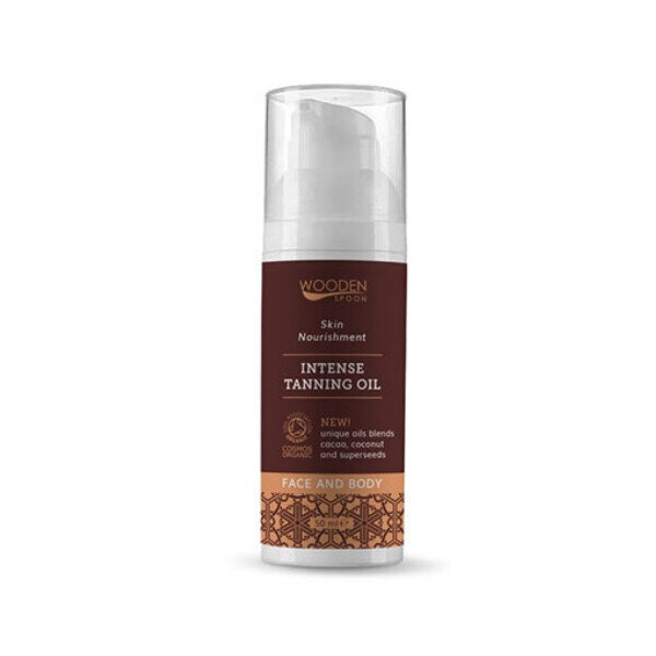 Įdegi skatinantis aliejus Wooden Spoon Intense Tanning Oil Face and Body, 50 ml kaina ir informacija | Kremai nuo saulės | pigu.lt