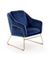 Fotelis Halmar Soft 3, mėlynas kaina ir informacija | Svetainės foteliai | pigu.lt