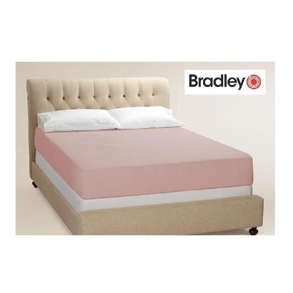 Paklodė su guma Bradley, 160 x 200 cm, rožinė цена и информация | Paklodės | pigu.lt