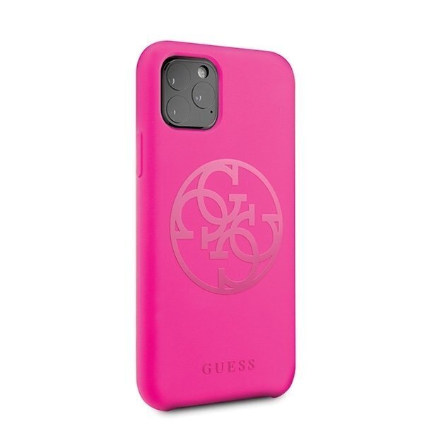 Telefono dėklas Guess GUHCN58LS4GFU iPhone 11 Pro fuksja/fuchsia hard case Silicone 4G Tone On Tone цена и информация | Telefono dėklai | pigu.lt