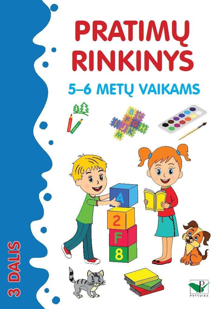 Pratimų rinkinys 5-6 metų vaikams. 3 dalis kaina ir informacija | Knygos vaikams | pigu.lt