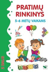 Pratimų rinkinys 5-6 metų vaikams. 2 dalis цена и информация | Книги для детей | pigu.lt