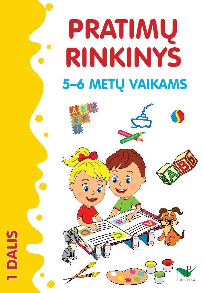 Pratimų rinkinys 5-6 metų vaikams. 1 dalis цена и информация | Knygos vaikams | pigu.lt