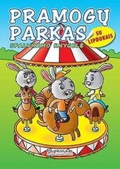 Spalvinimo knygelė Pramogų parkas. Su lipdukais цена и информация | Книжки - раскраски | pigu.lt