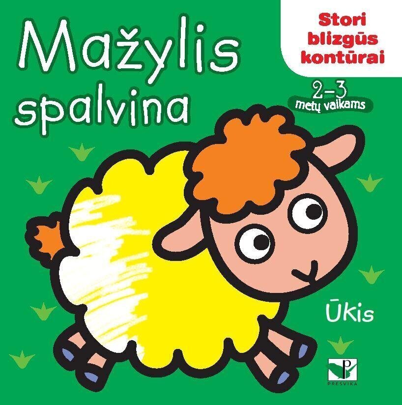 Mažylis spalvina. Stori blizgūs kontūrai. Ūkis. 2-3 metų vaikams kaina ir informacija | Spalvinimo knygelės | pigu.lt