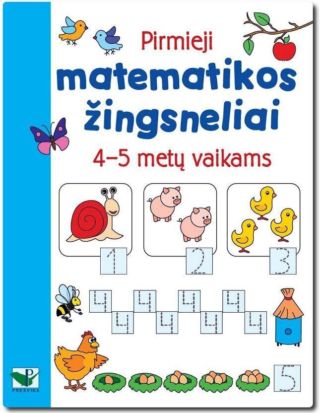 Pirmieji matematikos žingsneliai 4-5 m. vaikams kaina ir informacija | Lavinamosios knygos | pigu.lt