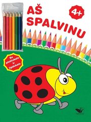 Spalvinimo knygelė Aš spalvinu 4+. Su pieštukais ir lipdukais kaina ir informacija | Spalvinimo knygelės | pigu.lt