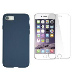 Силиконовый чехол «SoundBerry» Зелёный Full protection + белое защитное стекло для iPhone 7/8, SE2020  цена и информация | Чехлы для телефонов | pigu.lt