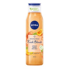 Гель для душа Nivea Fresh Blends Apricot, Mango, Rice Milk Refreshing Shower - Refreshing, 300 мл цена и информация | Масла, гели для душа | pigu.lt