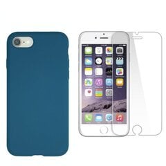 Силиконовый чехол «SoundBerry» Full protection + защитное стекло для iPhone 7 Plus, 8 Plus, желтый цвет цена и информация | Чехлы для телефонов | pigu.lt