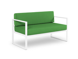 Двухместный уличный диван Calme Jardin Nicea, зеленый/белый цена и информация | Садовые стулья, кресла, пуфы | pigu.lt