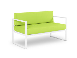 Двухместный садовый диван Calme Jardin Nicea, светло-зеленый / белый цена и информация | Садовые стулья, кресла, пуфы | pigu.lt