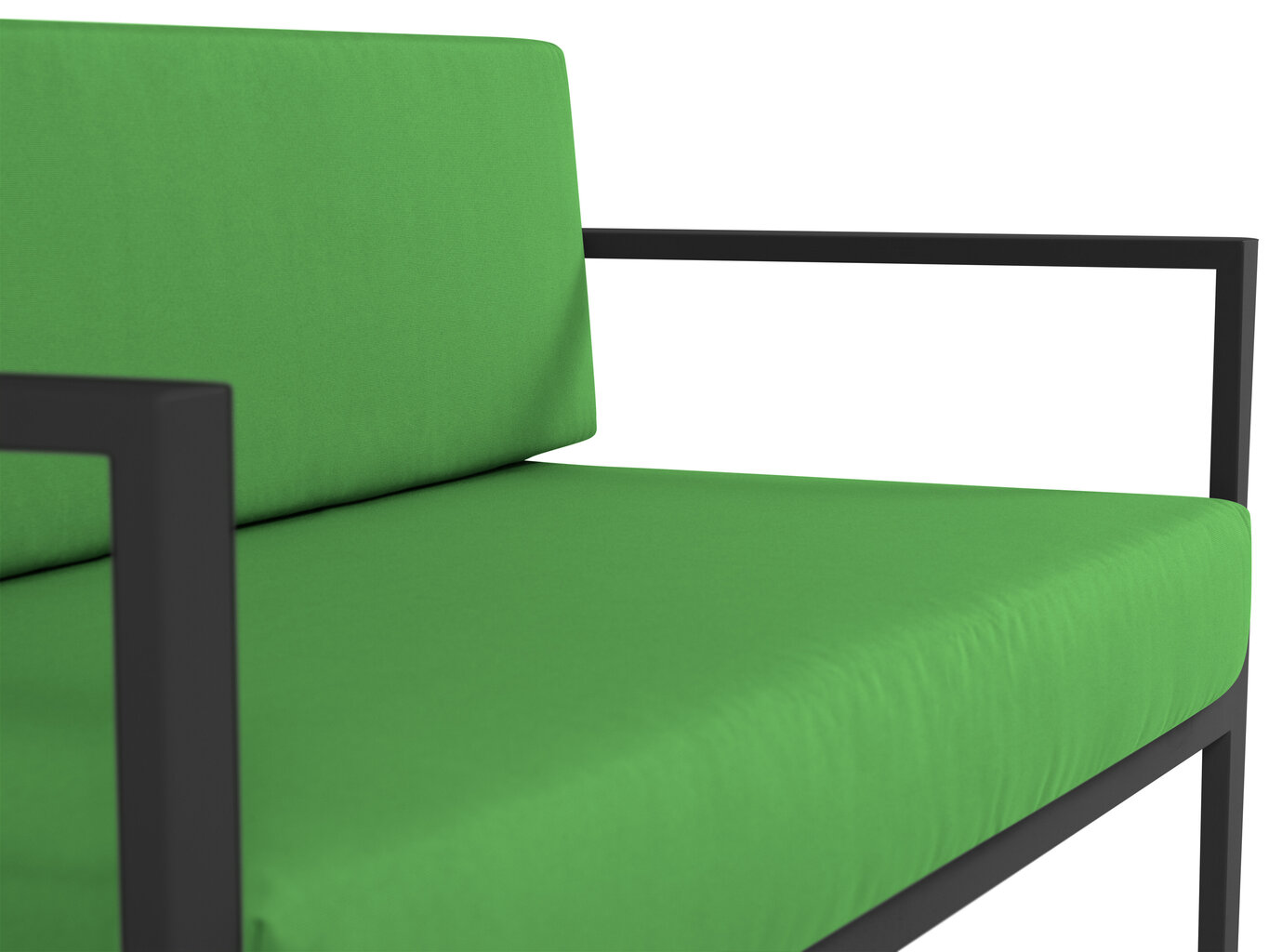 Dvivietė lauko sofa Calme Jardin Nicea, žalia/tamsiai pilka kaina ir informacija | Lauko kėdės, foteliai, pufai | pigu.lt