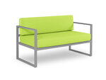 Dvivietė lauko sofa Calme Jardin Nicea, šviesiai žalia/šviesiai pilka