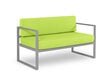 Dvivietė lauko sofa Calme Jardin Nicea, šviesiai žalia/šviesiai pilka kaina ir informacija | Lauko kėdės, foteliai, pufai | pigu.lt