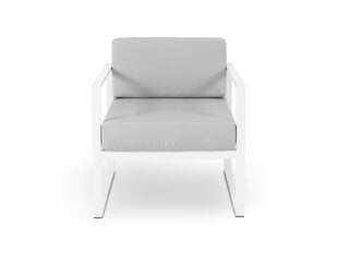 Lauko fotelis Calme Jardin Nicea, šviesiai pilkas/baltas kaina ir informacija | Lauko kėdės, foteliai, pufai | pigu.lt