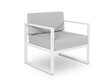 Lauko fotelis Calme Jardin Nicea, šviesiai pilkas/baltas цена и информация | Lauko kėdės, foteliai, pufai | pigu.lt