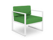Lauko fotelis Calme Jardin Nicea, žalias/baltas kaina ir informacija | Lauko kėdės, foteliai, pufai | pigu.lt