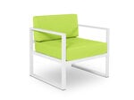 Уличное кресло Calme Jardin Nicea, светло-зеленое/белое