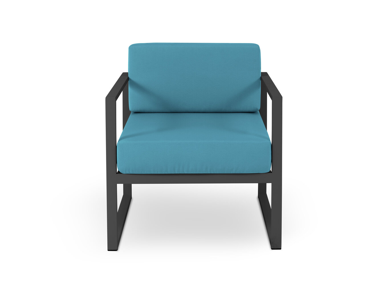Lauko fotelis Calme Jardin Nicea, mėlynas/tamsiai pilkas kaina ir informacija | Lauko kėdės, foteliai, pufai | pigu.lt