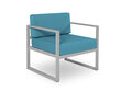 Lauko fotelis Calme Jardin Nicea, mėlynas/šviesiai pilkas kaina ir informacija | Lauko kėdės, foteliai, pufai | pigu.lt