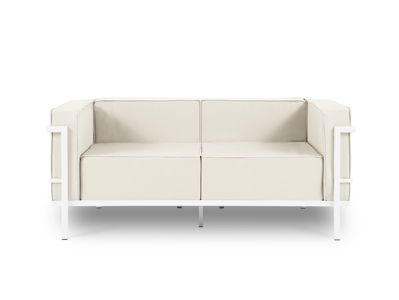 Dvivietė lauko sofa Calme Jardin Cannes, kreminė/balta kaina ir informacija | Lauko kėdės, foteliai, pufai | pigu.lt