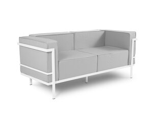 Dvivietė lauko sofa Calme Jardin Cannes, šviesiai pilka/balta kaina ir informacija | Lauko kėdės, foteliai, pufai | pigu.lt