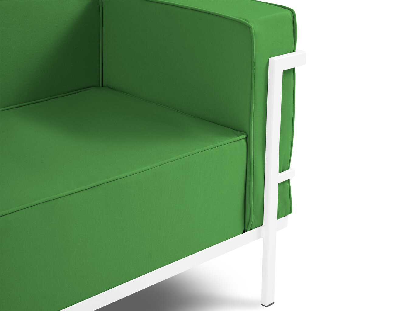 Dvivietė lauko sofa Calme Jardin Cannes, žalia/balta kaina ir informacija | Lauko kėdės, foteliai, pufai | pigu.lt