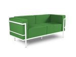 Dvivietė lauko sofa Calme Jardin Cannes, žalia/balta