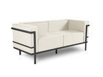 Dvivietė lauko sofa Calme Jardin Cannes, kreminė/tamsiai pilka