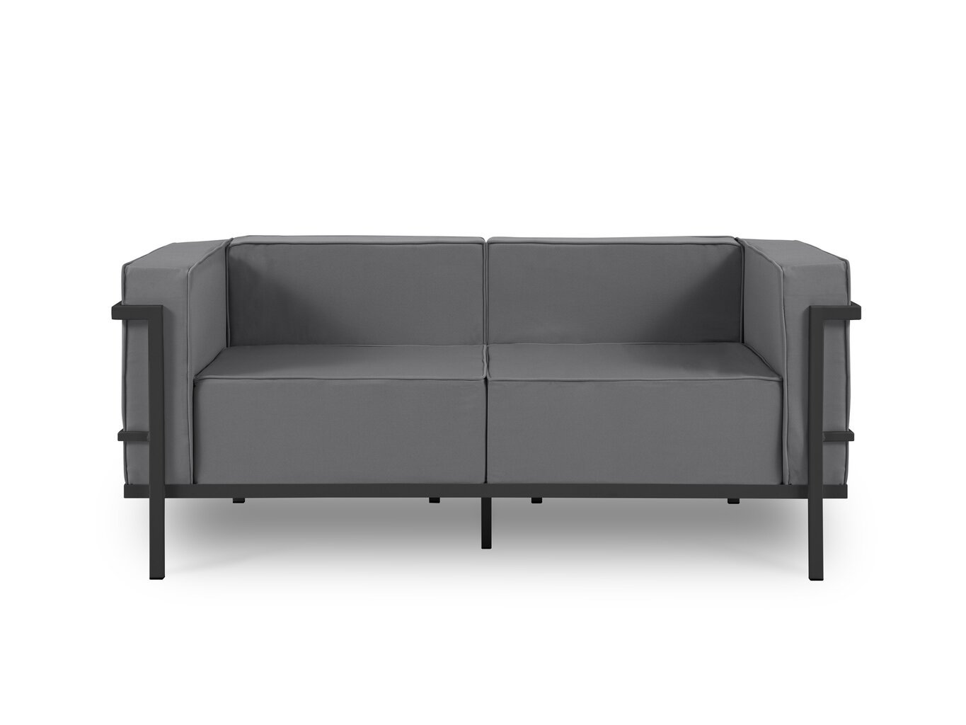 Dvivietė lauko sofa Calme Jardin Cannes, tamsiai pilka kaina ir informacija | Lauko kėdės, foteliai, pufai | pigu.lt