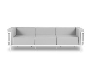 Trivietė lauko sofa Calme Jardin Cannes, šviesiai pilka/balta kaina ir informacija | Lauko kėdės, foteliai, pufai | pigu.lt