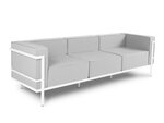 Trivietė lauko sofa Calme Jardin Cannes, šviesiai pilka/balta