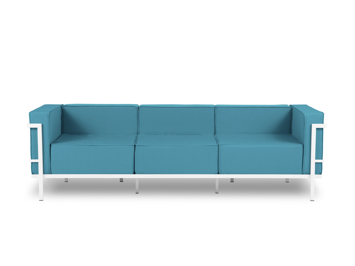 Trivietė lauko sofa Calme Jardin Cannes, mėlyna/balta kaina ir informacija | Lauko kėdės, foteliai, pufai | pigu.lt