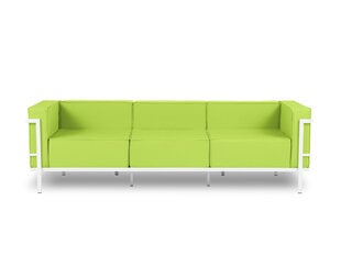 Трехместный уличный диван Calme Jardin Cannes, светло-зеленый/белый цена и информация | Садовые стулья, кресла, пуфы | pigu.lt