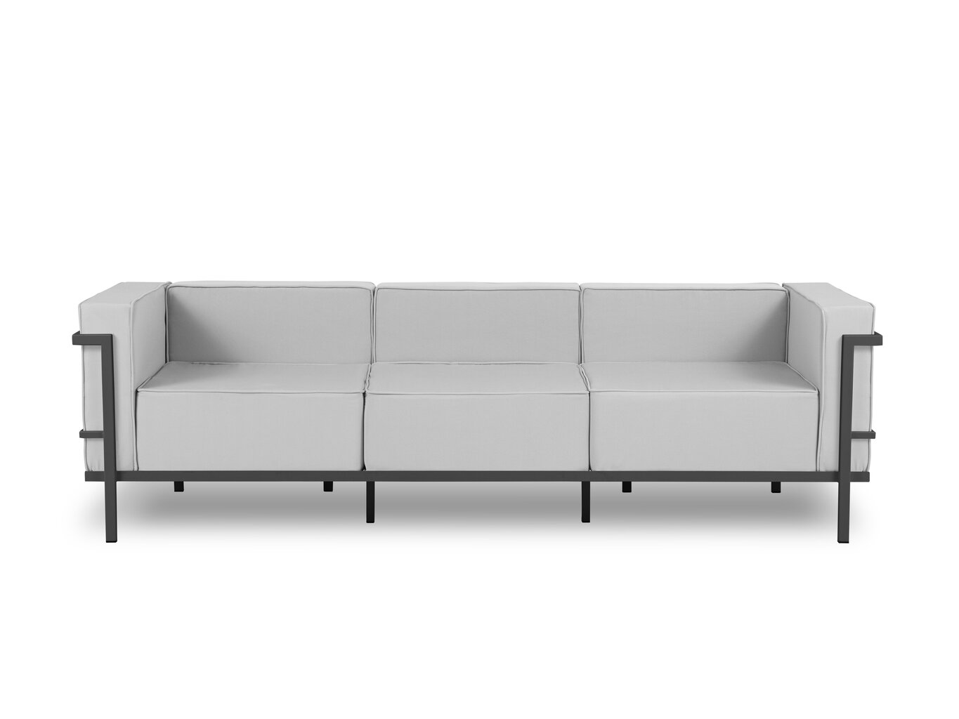 Trivietė lauko sofa Calme Jardin Cannes, šviesiai pilka/tamsiai pilka цена и информация | Lauko kėdės, foteliai, pufai | pigu.lt