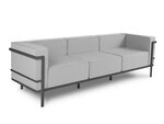 Trivietė lauko sofa Calme Jardin Cannes, šviesiai pilka/tamsiai pilka