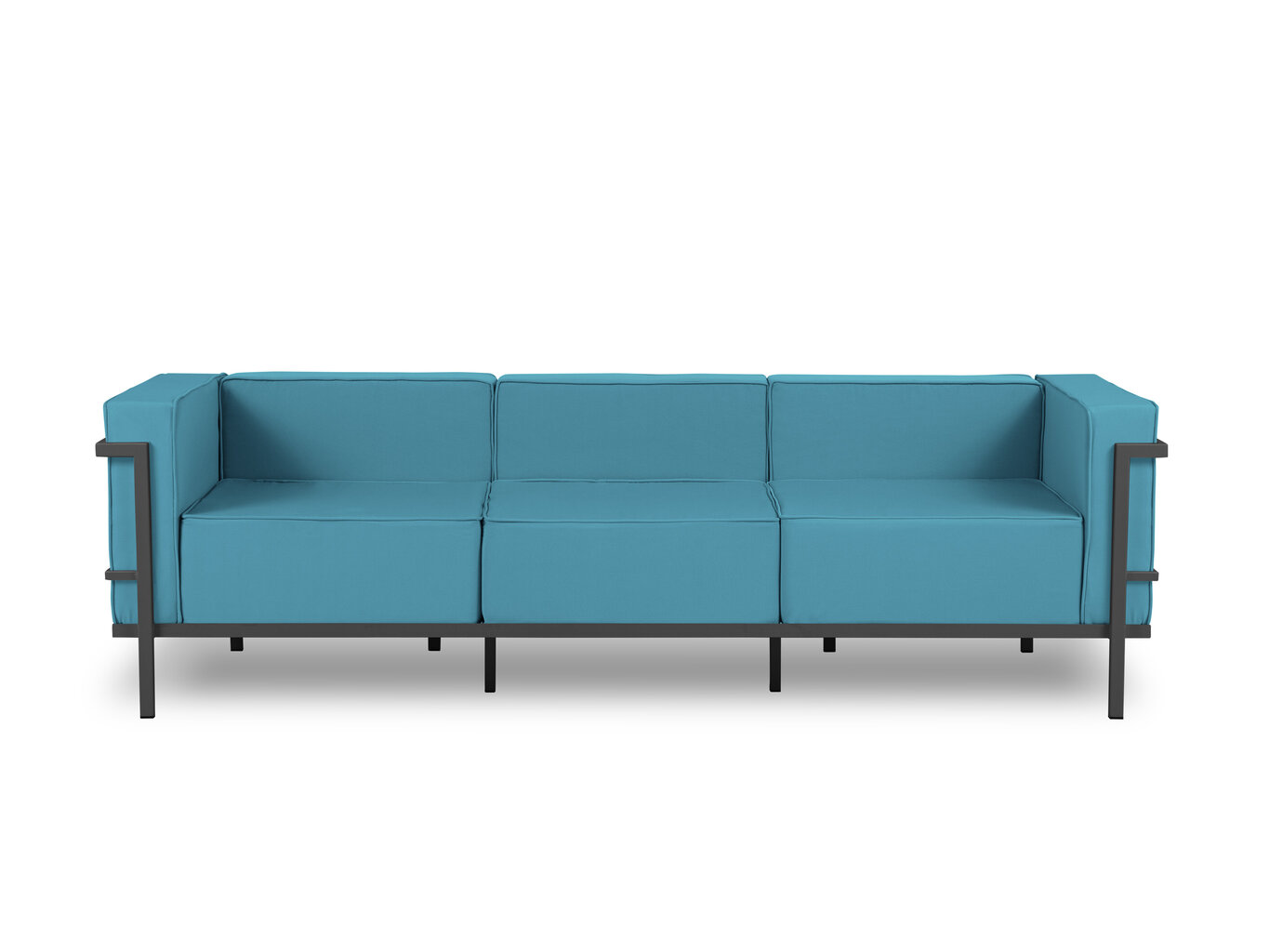 Trivietė lauko sofa Calme Jardin Cannes, mėlyna/tamsiai pilka цена и информация | Lauko kėdės, foteliai, pufai | pigu.lt