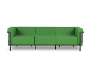 Трехместный уличный диван Calme Jardin Cannes, зеленый/темно-серый цена и информация | Садовые стулья, кресла, пуфы | pigu.lt